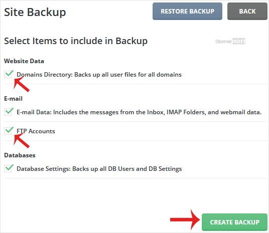 How to generate and download a full backup of your DirectAdmin